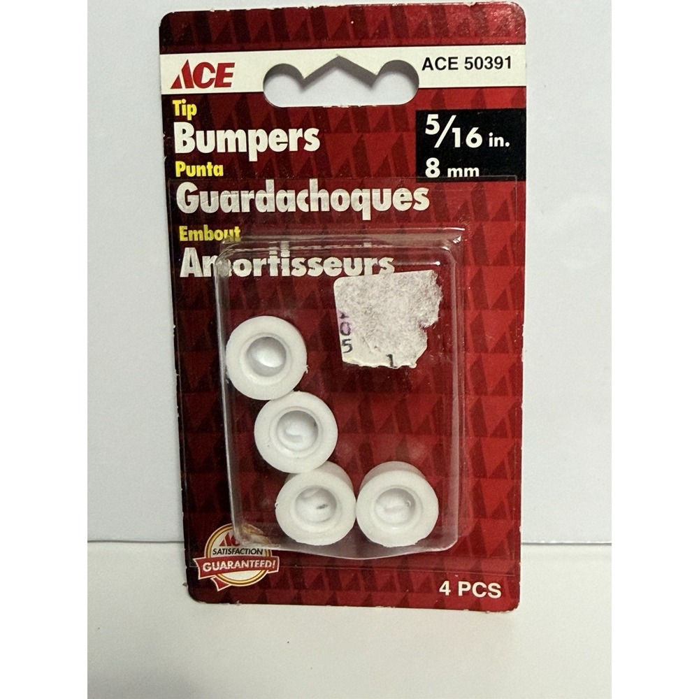 ACE  Tip Bumpers 5/16in 8mm 4 pcs WHITE Bin B